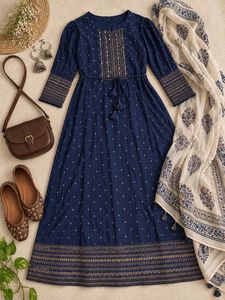 Anarkali Blue Ethnic Kurta dress🧿💙