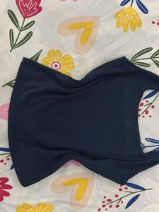 Navy Blue Halter Neck Top