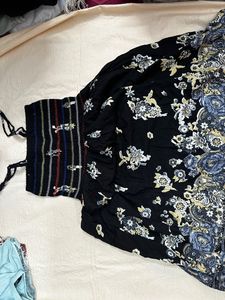Beach Smocked Black Dress Brought From Goa