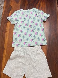 Girls Frozen T-Shirt &amp; Shorts Set