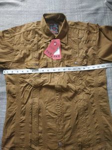 Men's F.N.G. Brown Button-Up Shirt