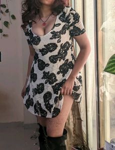 Floral Lace Mini Dress