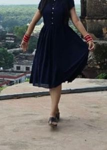 Chic Navy Blue dress 👗