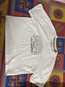Lee Cooper White Graphic T-Shirt