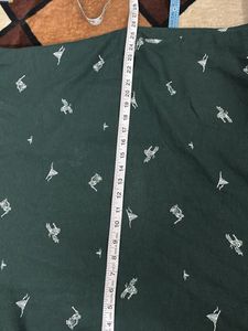 Green Bird Print Dress