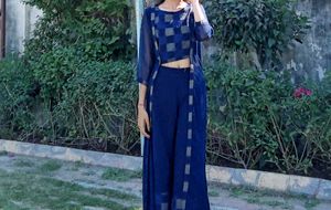 Stylish Blue Ethnic Kurta Set with Jacket