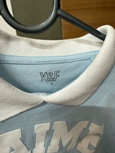 Cute Light Blue "J'AIM" Cropped Top