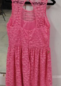 Elegant Lace Pink Dress for Women