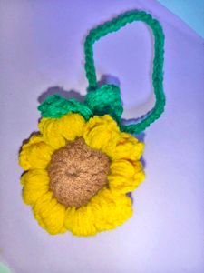 Handmade Crochet Sunflower Charm