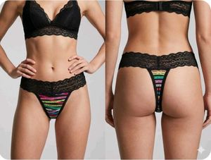 Lace Trim Thong Panty