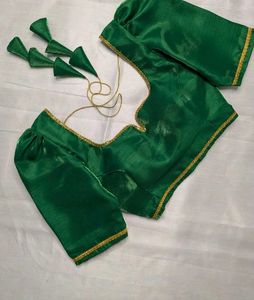 Elegant Green Silk Blouse