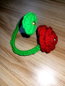 Handmade Crochet Rose Bracelet