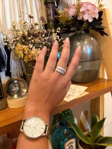 Sparkling Cubic Zirconia Ring Set