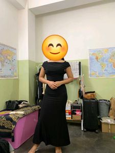 Sleek Black Cowl Neck Maxi Dress