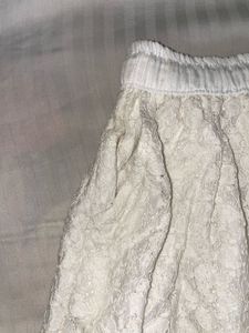 Chic White Lace Shorts