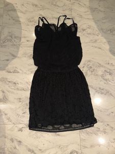 Chic Black Embellished Mini Dress