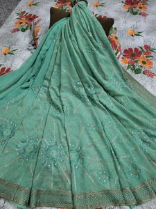 Beautiful Border with heavy design Saree i