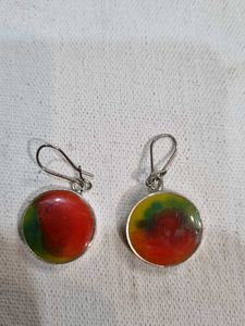 Colorful Round Pendant Earrings