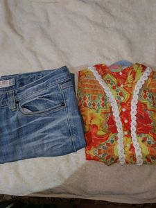 Limited Offer Jeans Top Set