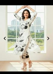 Elegant White Floral Kurta Set