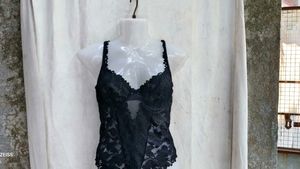321110. Black Lace Bodysuit