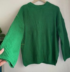 Vibrant Green Knit Sweater