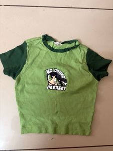 Green crop top!