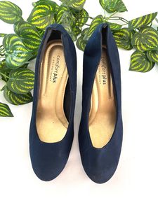Navy Blue Kitten Heels (Women)