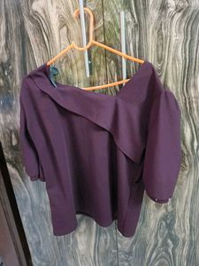 Chic Purple One-Shoulder Top