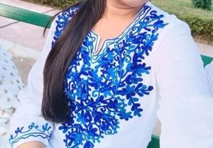 Kashmiri Embroidery Short Kurti