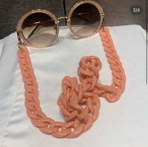 Blush Pink Chunky Acrylic Eyeglass Chain