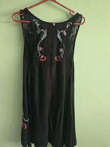 Bohemian embroidered beach cover-up