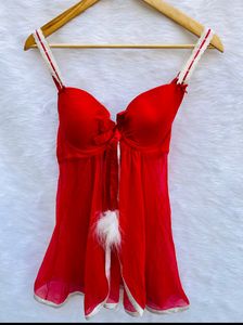 Red santa babydoll