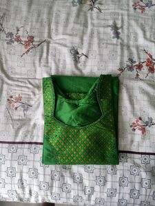 Emerald Green Embroidered Kurti
