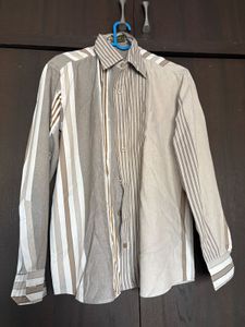 Retro Striped Button-Up Shirt