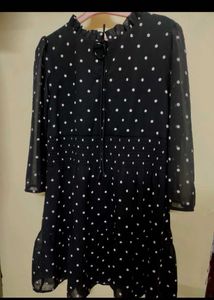 Chic Black Polka Dot Dress