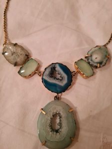 Bohemian Agate Geode Slice Necklace