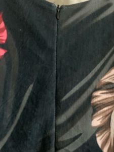 Feather Print Midi Dress