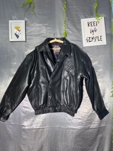 Vintage Black Leather Jacket for man