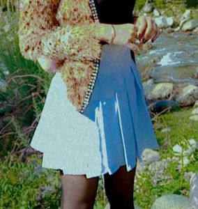 Women's White Pleated Skirt