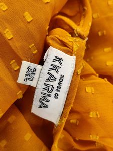 Mustard Embroidered Dress (Women's)