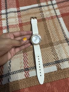 White Colour Silver Fastrack Watch