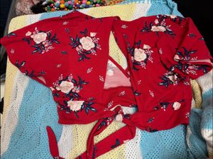 Floral Red Hnm Top