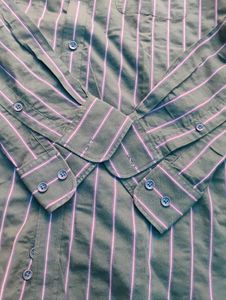 Men's Striped Button-Down Shirt