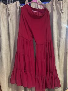 Beautiful Embroidered Maroon Ethnic Gown