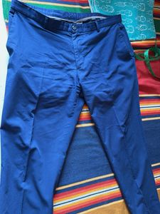 Zara Men's Navy Blue Trousers