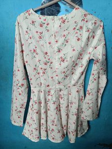Floral Print Mesh Corset Dress