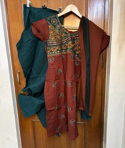 🆕Elegant 3Pc Kurta Set with Mirror Work