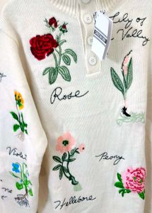 NEW Christian Dior Embroidered Sweater