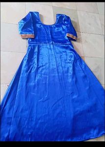 Royal Blue Anarkali Gown with Embellishments